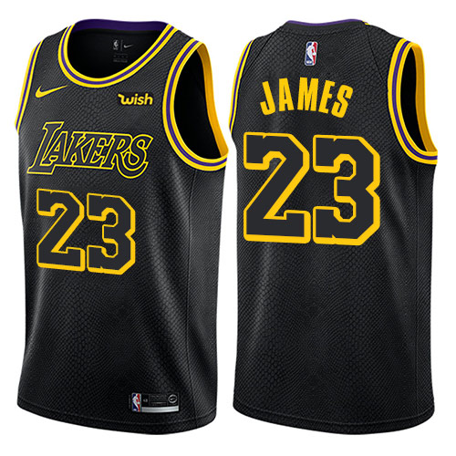 Men's Nike Los Angeles Lakers #23 LeBron James Black NBA Swingman Stitched Jersey Men's Nike Los Angeles Lakers #23 LeBron James Black NBA Swingman Stitched Jersey